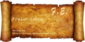 Freier Edina névjegykártya